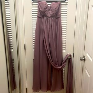 Grace Convertible Dress, Birdy Gray- Dark Mauve - Small